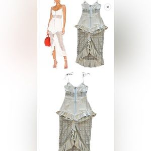 FOR LOVE AND LEMON SMALL GREEN DRESS WITH LACE